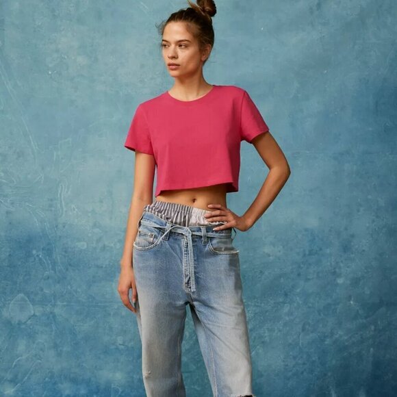 NWT Urban Outfitters Best Friend Easy Fit Light Pink Tee - Picture 4 of 5